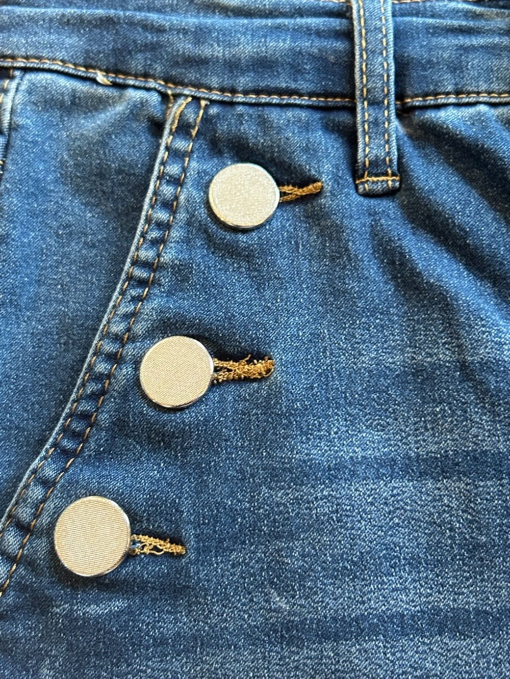 Curve Appeal Sailor Button High Rise Flare Jeans Dark Wash 2/26